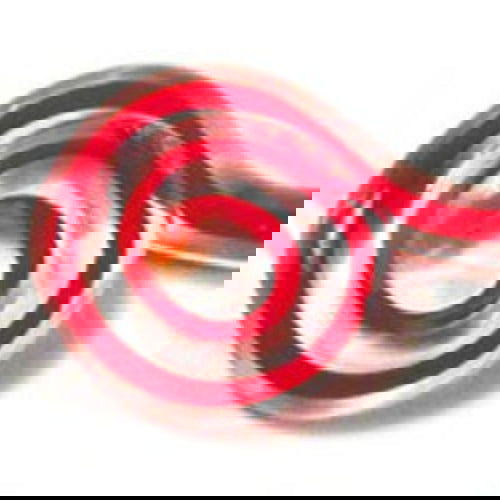 104 COE Rod  Effetre 224 Red/Crystal Filigrana - Stained Glass Express 