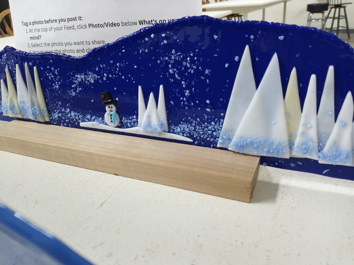 Fun Night Out Fused Glass Winterscape - Multiple Dates!
