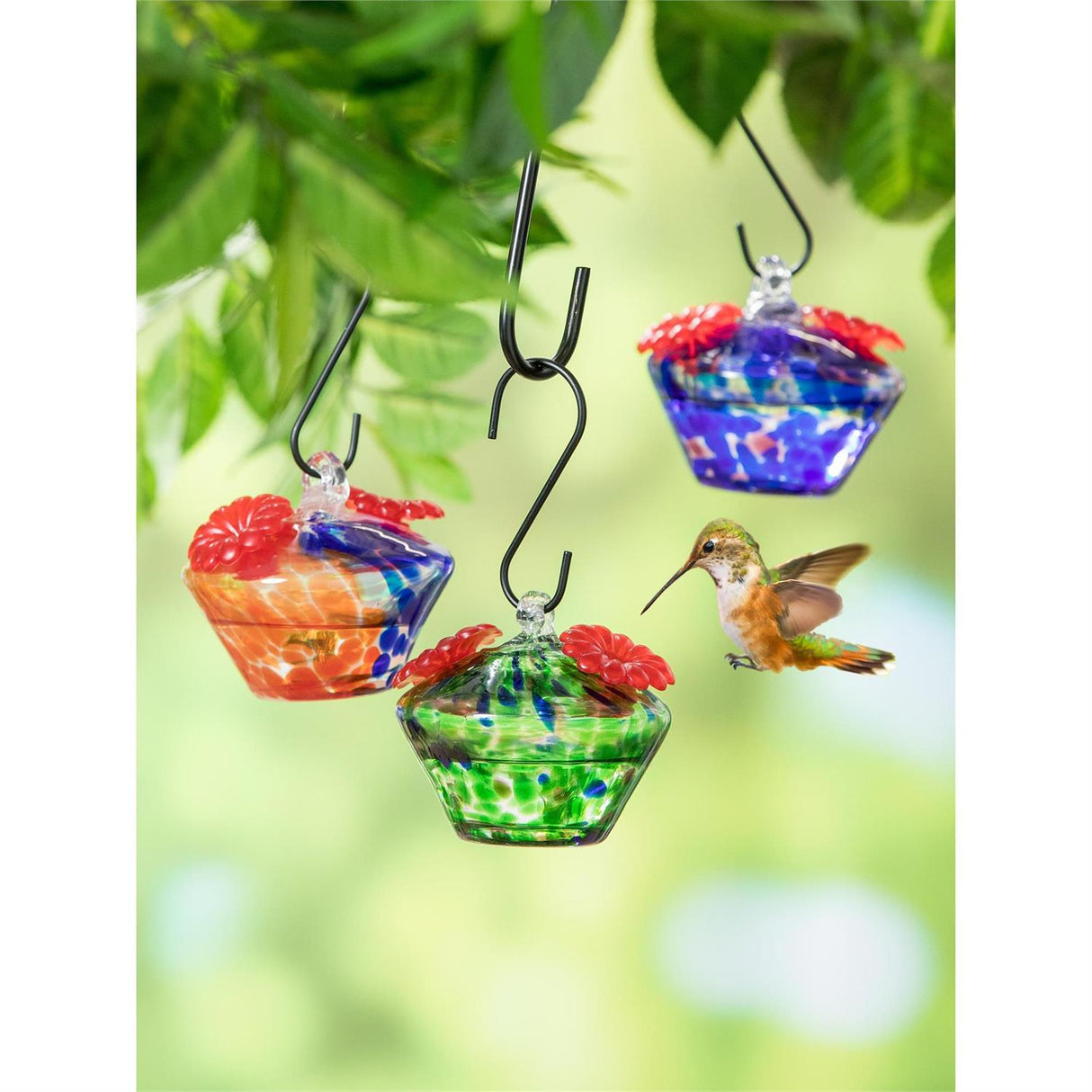Art Glass Hummingbird Feeder