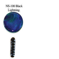 33 COE Rod Black Lightning - Stained Glass Express 