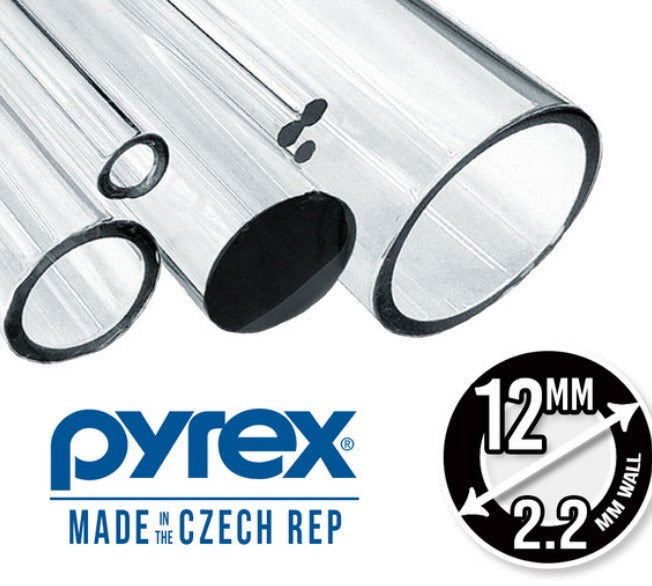 33 COE Tube Clear 12mm X 2.2mm - Heavy Wall - Stained Glass Express 