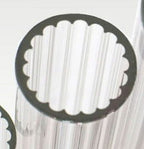 33 COE Tube Clear 50mm Scalloped - Stained Glass Express 