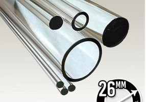 33 COE Tube Clear Schott 26mm Heavy Wall - Stained Glass Express 