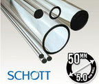 33 COE Tube Clear Schott 50mm X 5.0mm Extra Heavy Wall - Stained Glass Express 