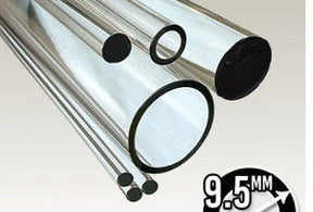 33 COE Tube Clear Schott 9.5mm - Stained Glass Express 