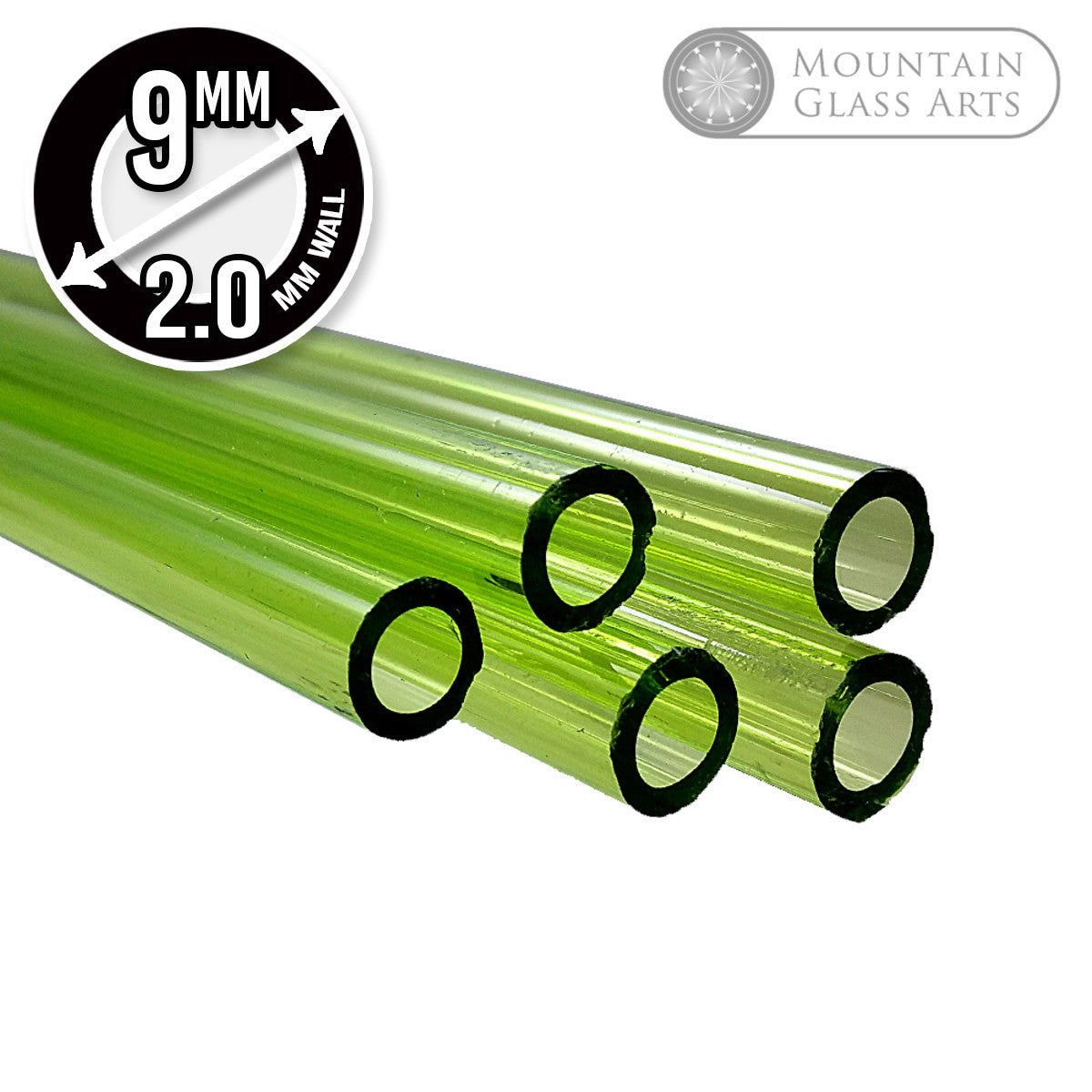 33 COE Tube Lime Juice 9mm - Stained Glass Express 