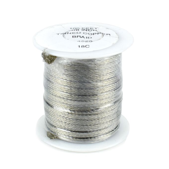 Braided Tinned Copper Reinforcement Wire 1 lb roll
