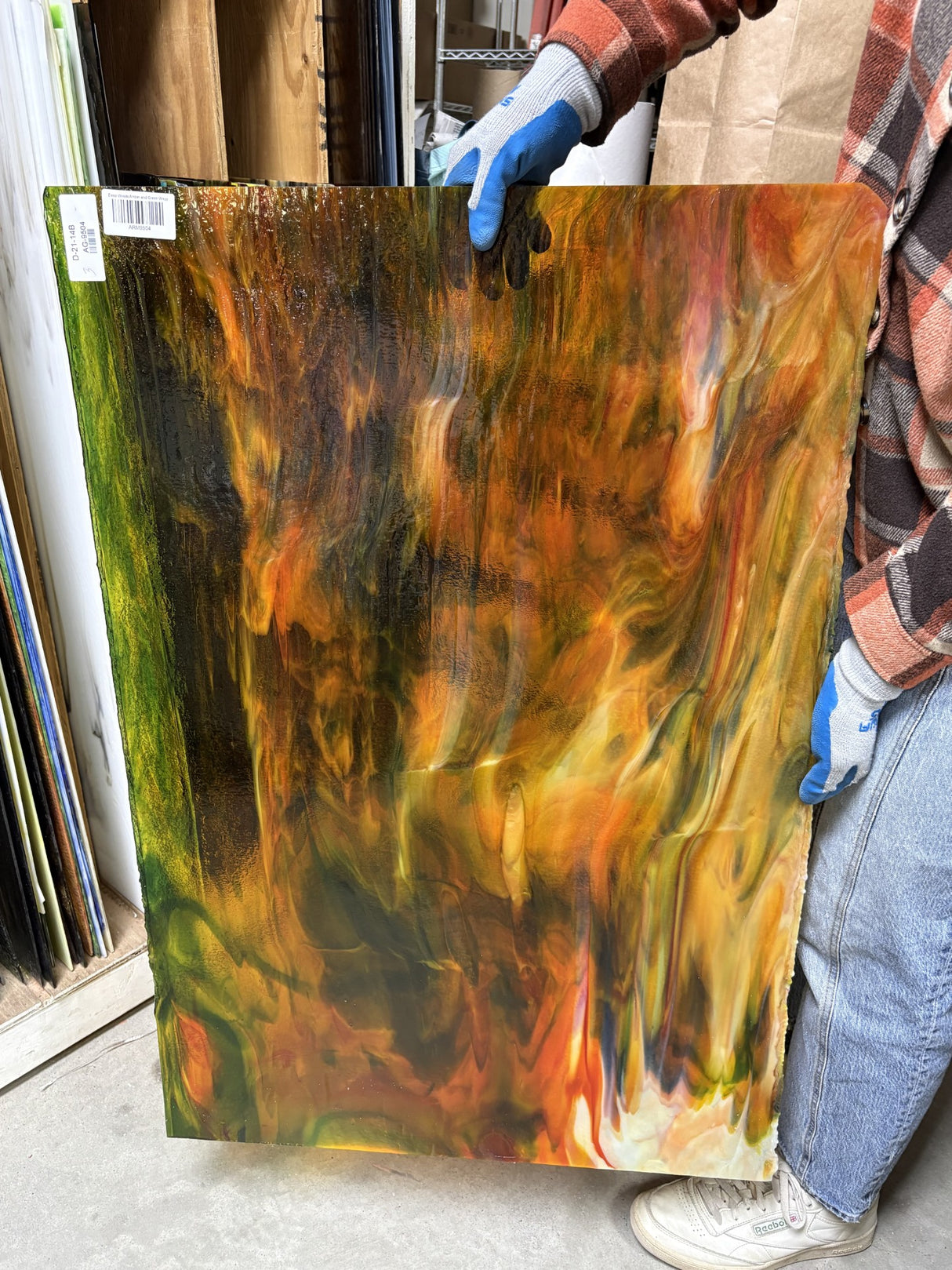 Deep Woods Amber and Green Wispy