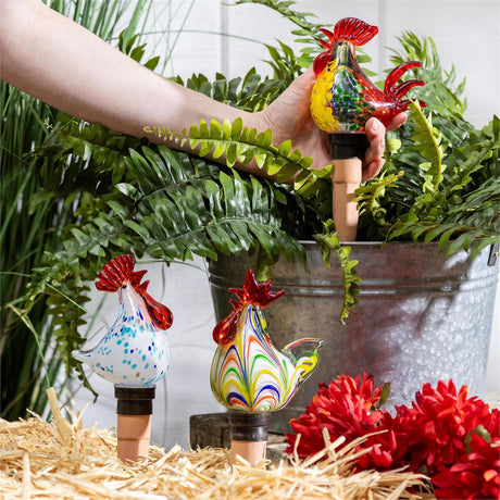 Rooster Watering Globe