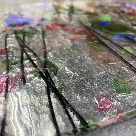 90 COE Clear w/ Bl, GR, Aqua, Pink Frac & Stream