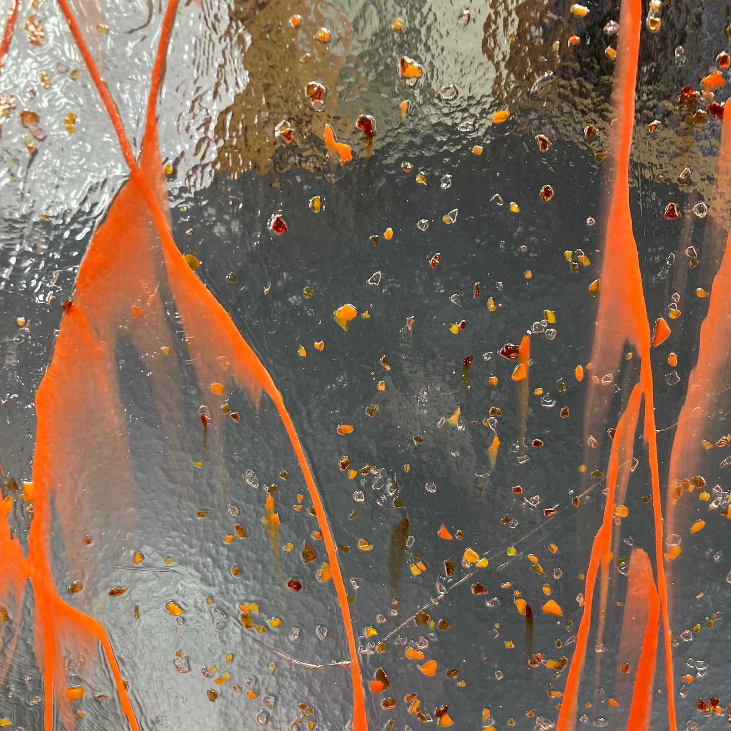 90 COE Clear w/ Red-Orange-Yellow Frit, Orange Streamers_3