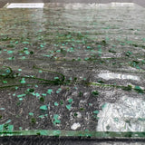 90 COE Clear with Green Frit, Streamers