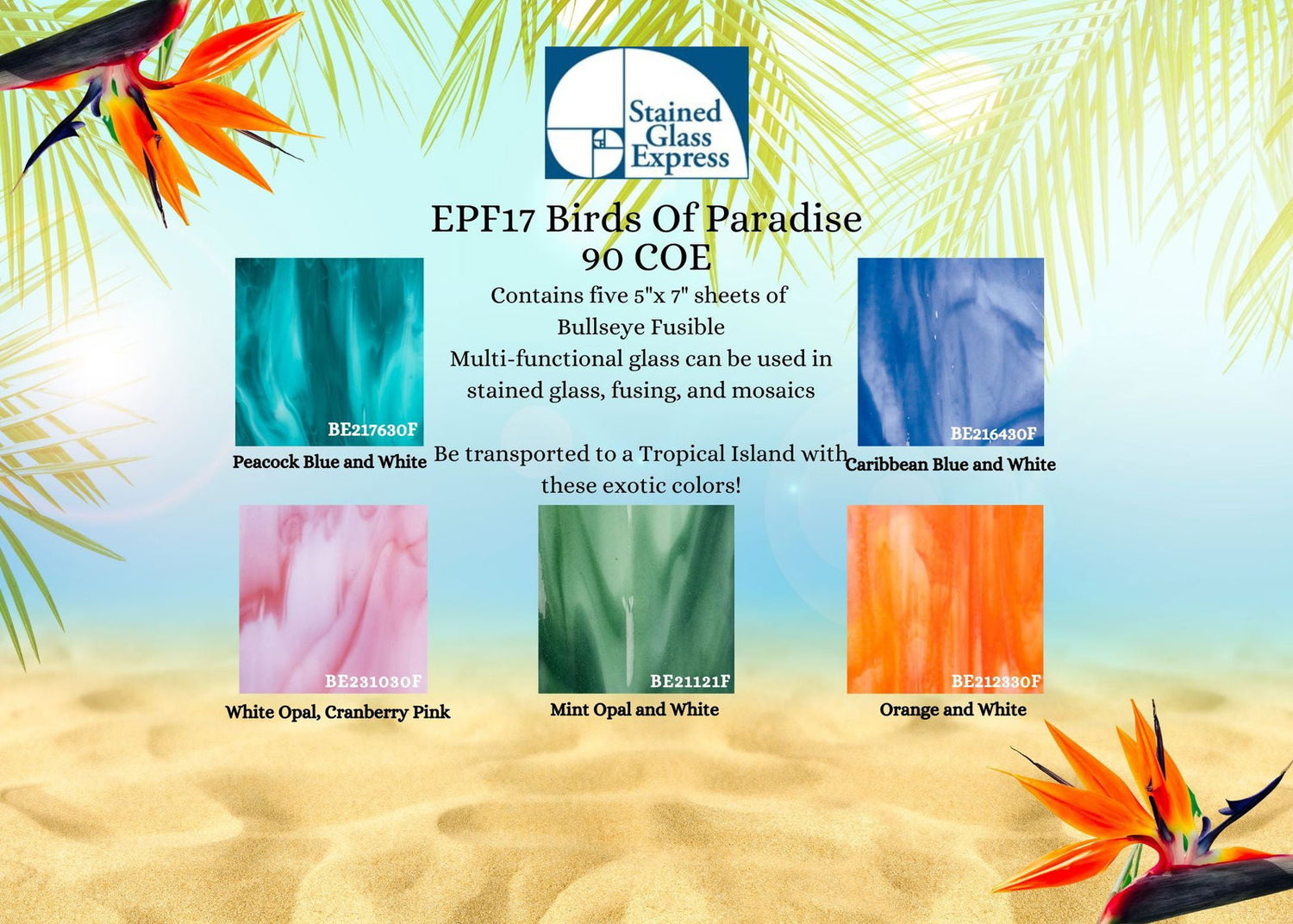 90 COE Express Pack Birds Of Paradise - Stained Glass Express 