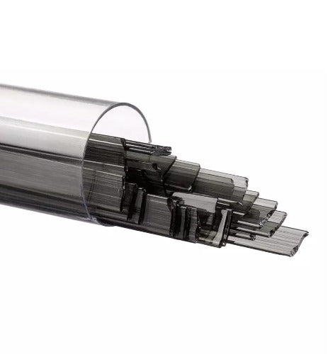 90 COE RIBBON Transparent CHARCOAL GRAY - Stained Glass Express 