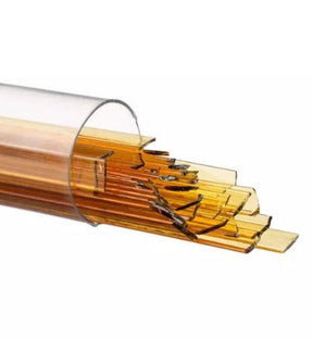 90 COE RIBBON Transparent DK AMBER - Stained Glass Express 