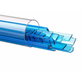 90 COE RIBBON Transparent TURQUOISE BLUE - Stained Glass Express 