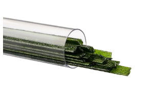 90 COE Ribbon Transparent Lt. Aventurine Green - Stained Glass Express 