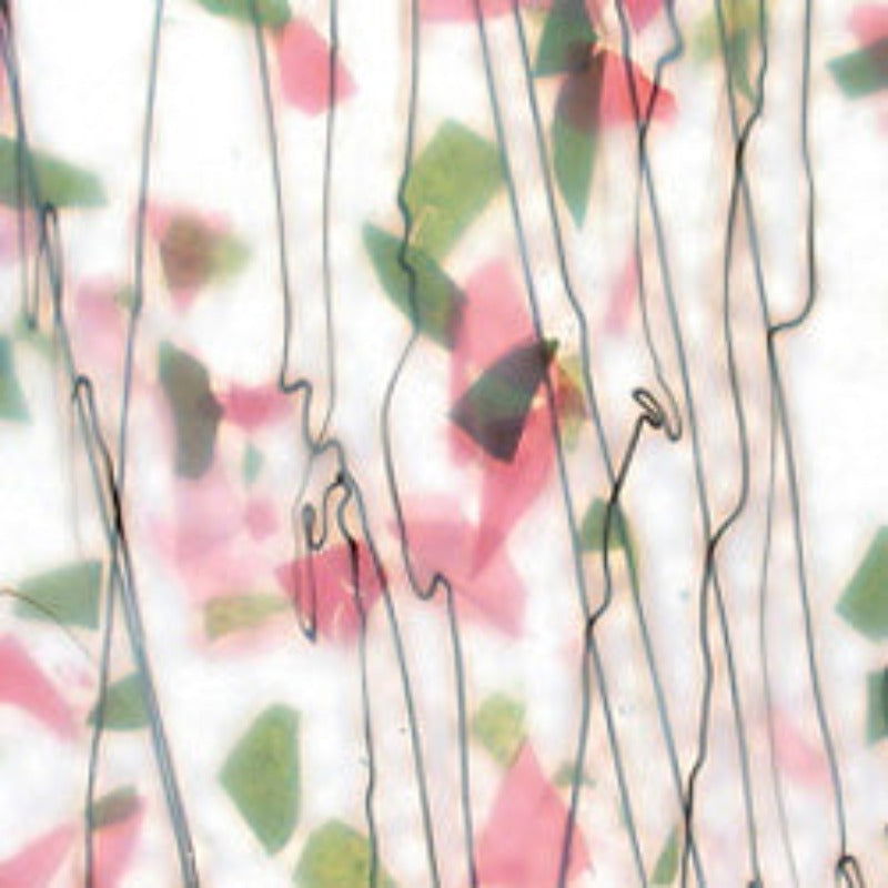 90 COE Spring Green, Deep Pink Fractures - Stained Glass Express 