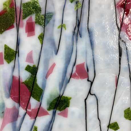 90 COE White w/ Green, Pink Fractures & Black Streamers_5