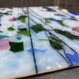 90 COE White w/ Multi Color Fractures, Black Streamers_3