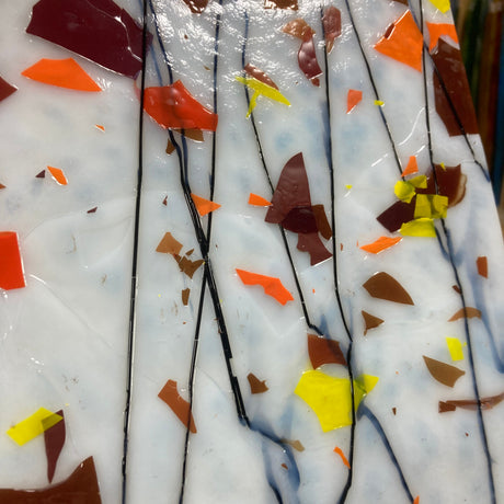 90 COE White w/ Orange, Yellow, Red Fractures and Black Streamers_6