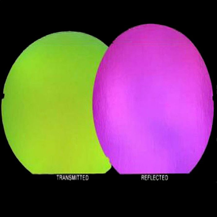 90 Coe Dichroic Clear Under Teal and Pink - Stained Glass Express 