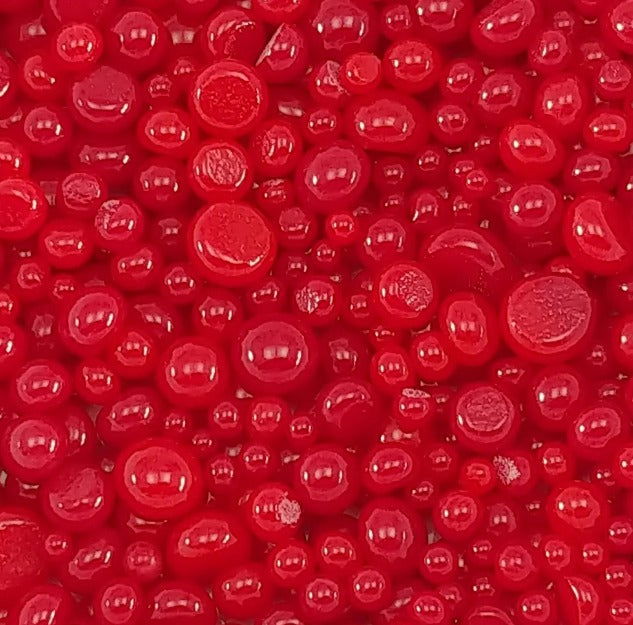 90 Coe Frit Balls Opal Red - Stained Glass Express 