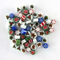 90 Coe Holiday Assortment Millefiori - Stained Glass Express 