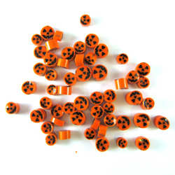 90 Coe Jack O Lantern Millefiori - Stained Glass Express 