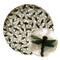 90 Coe Millefiori Dragonfly Green - Stained Glass Express 