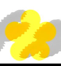 90 Coe Precut Flower Opaque Yellow - Stained Glass Express 