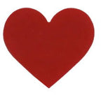 90 Coe Precut Heart Opaque Red - Stained Glass Express 