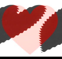 90 Coe Precut Heart Opaque Red - Stained Glass Express 