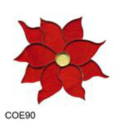 90 Coe Precut Poinsettia Red - Stained Glass Express 
