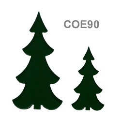 90 Coe Precut Slim Tree Dark Green - Stained Glass Express 