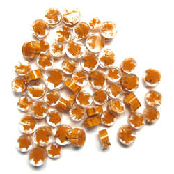 90 Coe Rust Maple Leaf Millefiori - Stained Glass Express 