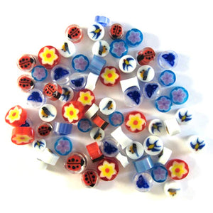 96 COE Murrine, Dots, Frit Balls & Pebbles
