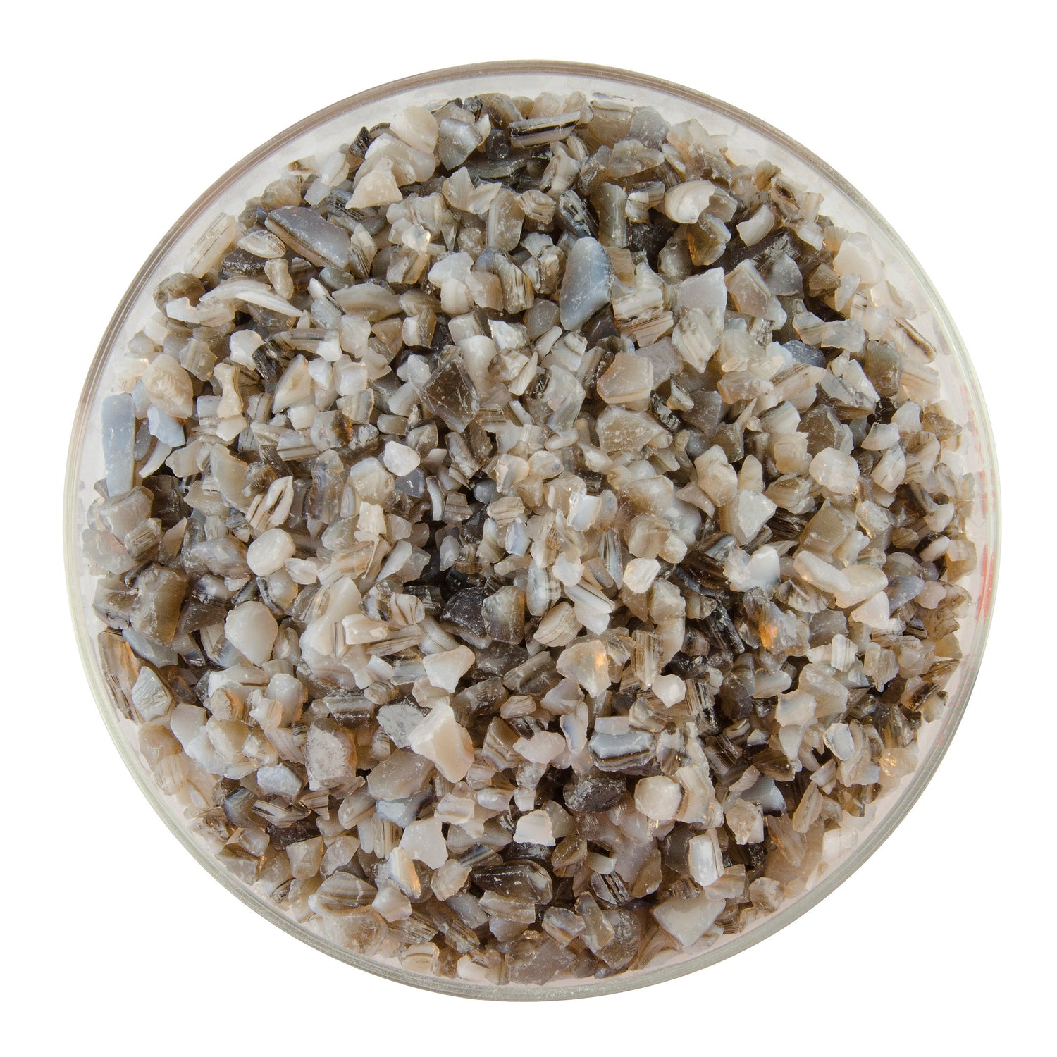 90 Frit Opal Coarse White Dark Brown Streaky