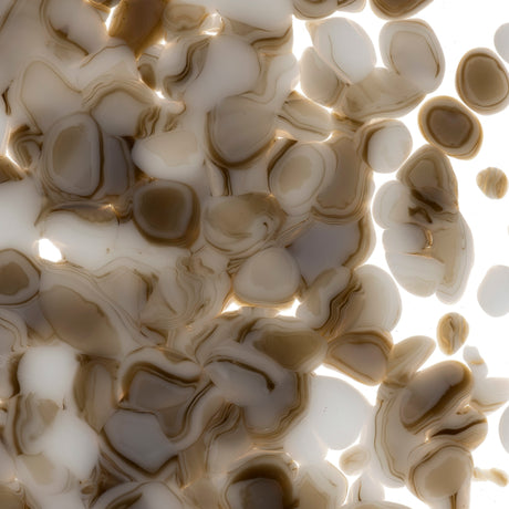 90 Frit Opal Coarse White Dark Brown Streaky