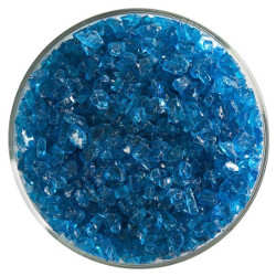 90 Frit Transparent Course Turquoise Blue - Stained Glass Express 
