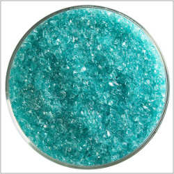 90 Frit Transparent Medium Light Aquamarine Blue - Stained Glass Express 