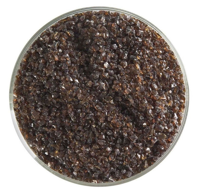 90 Frit Transparent Medium Sienna - Stained Glass Express 