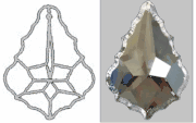 CRYSTAL, PENDELOQUE 76mm