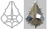 CRYSTAL, PENDELOQUE 76mm
