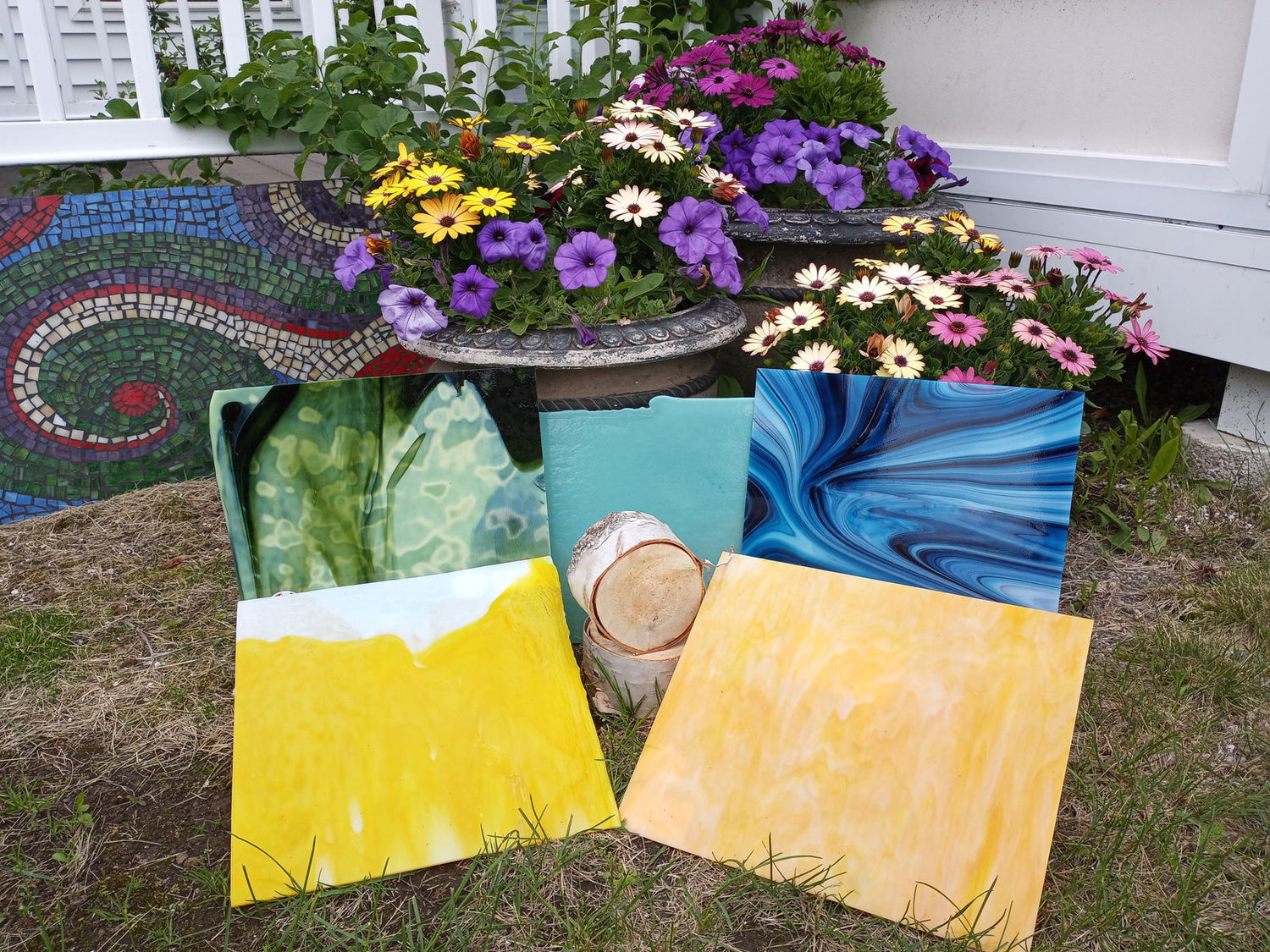 96 COE Blackberry Cream Opal - Stained Glass Express 