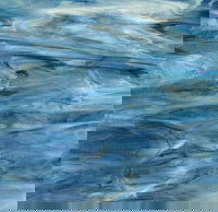 96 COE Blue Yonder, White Opal Wispy - Stained Glass Express 