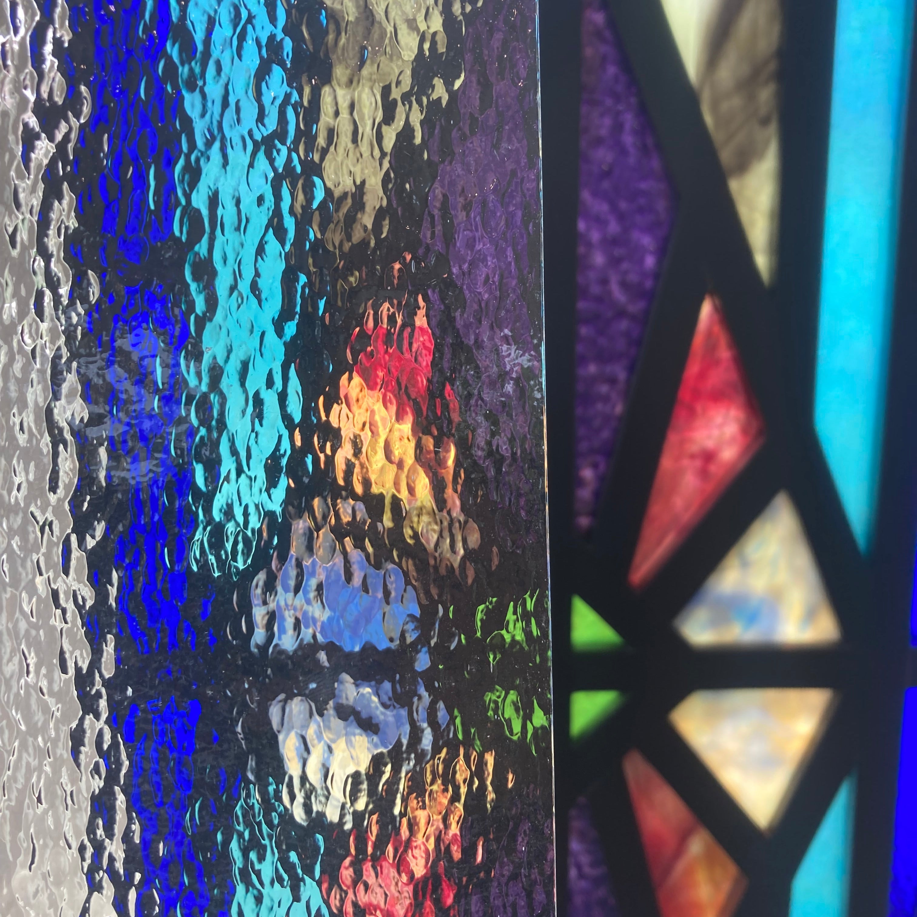 96 COE Clear Small Hammered – Stained Glass Express