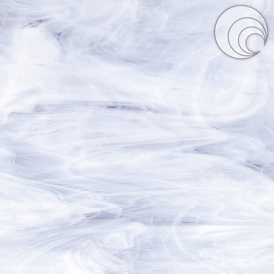 96 COE Clear w/ White - Stained Glass Express 