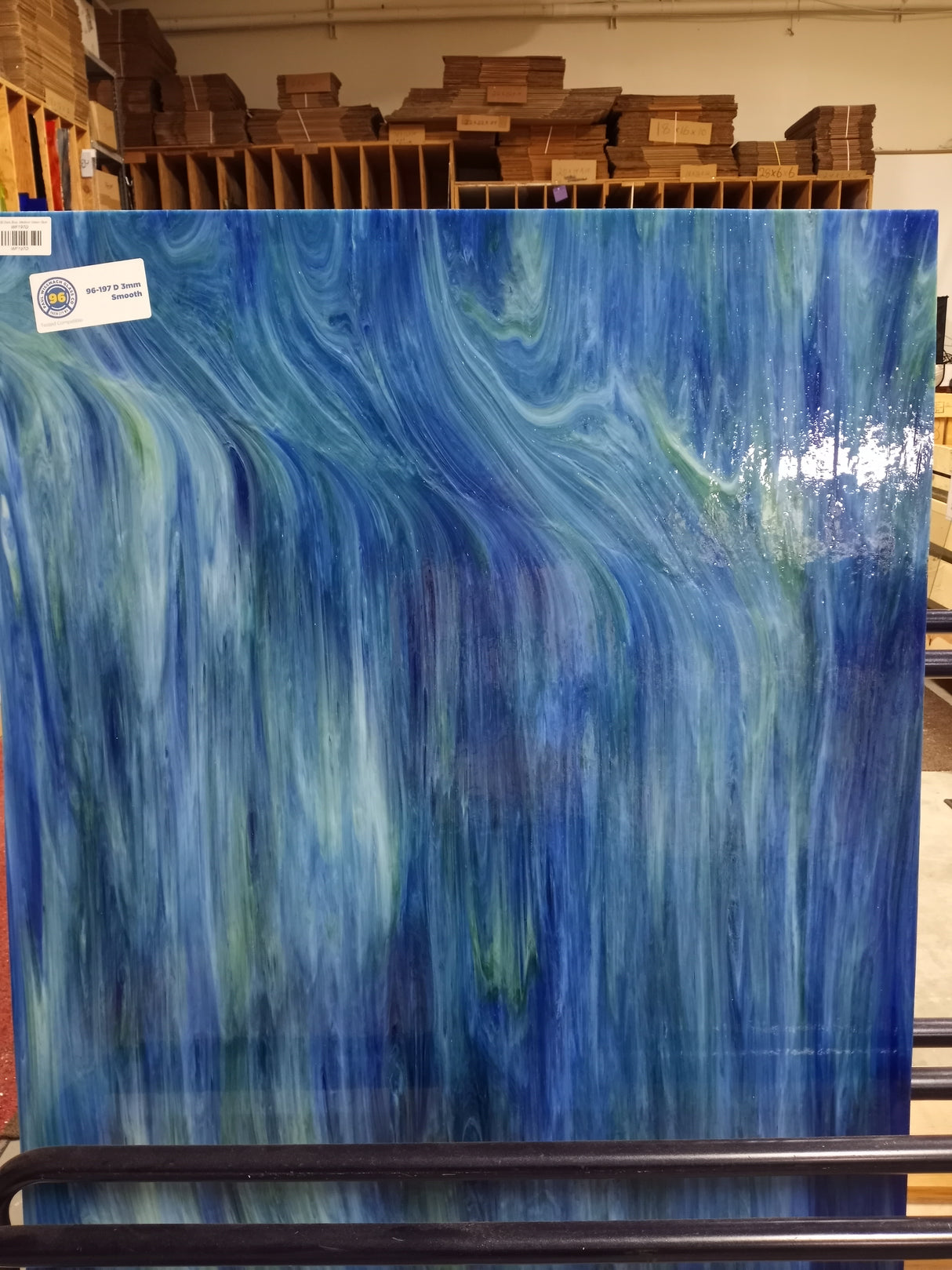 96 COE Dark Blue, Medium Green Opal Full Sheet