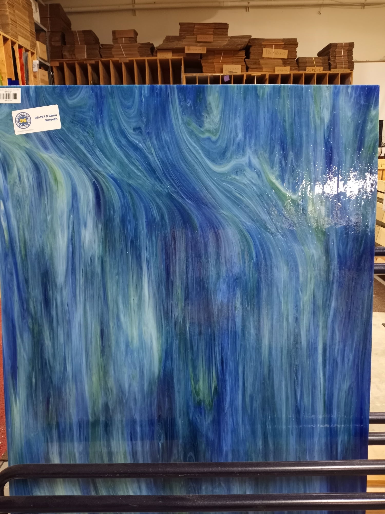 96 COE Dark Blue, Medium Green Opal Full Sheet